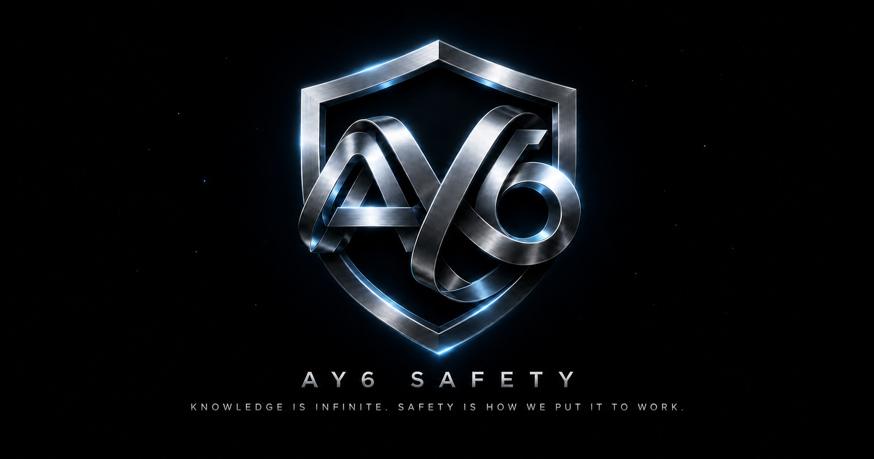 AY6 Safety Möbius Shield. Knowledge is infinite. Safety is how we put it to work.