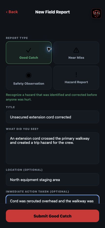 Turn observations into learning shown in the Deltorin SafeCrew mobile application