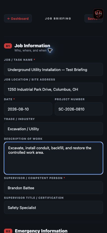 Brief the work clearly shown in the Deltorin SafeCrew mobile application